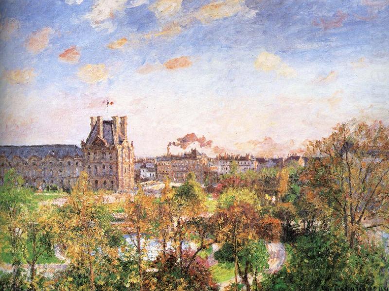 Spring garden under the sun, Camille Pissarro